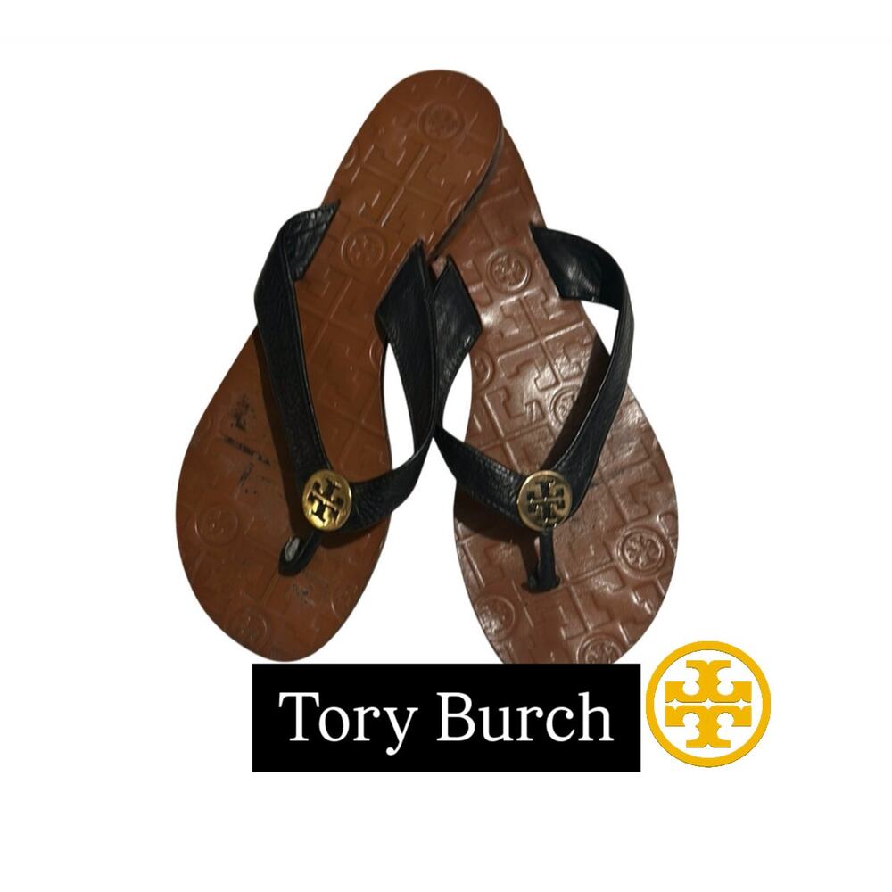 Tory Burch Black and Brown Sandals